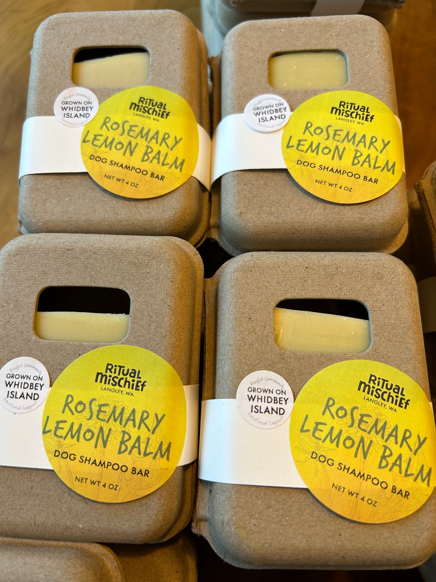Rosemary Lemon Balm dog shampoo bar