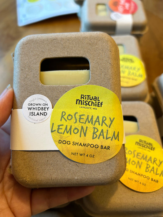 Rosemary Lemon Balm dog shampoo bar