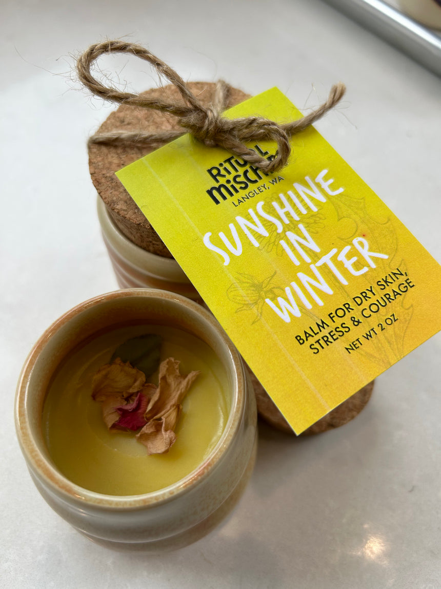 Sunshine in Winter balm for dry skin, stress & courage