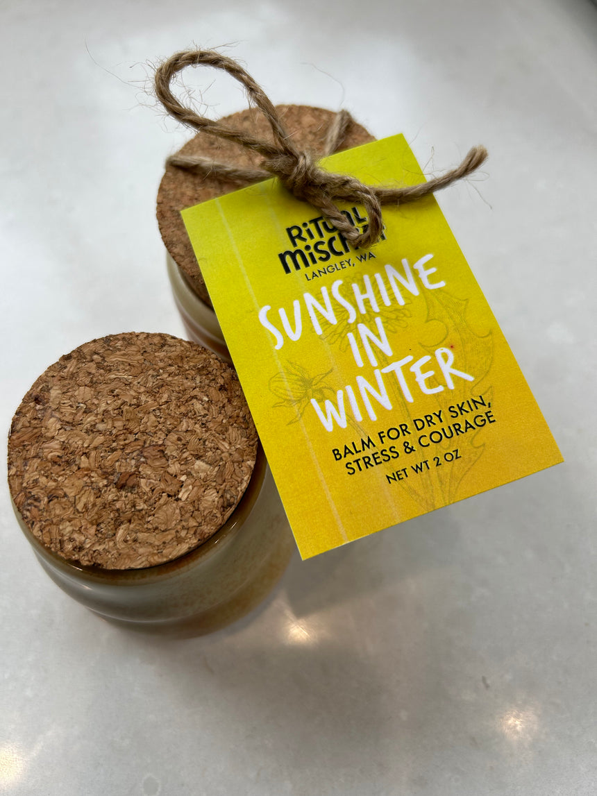 Sunshine in Winter balm for dry skin, stress & courage