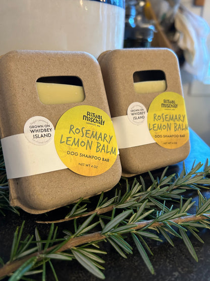 Rosemary Lemon Balm dog shampoo bar