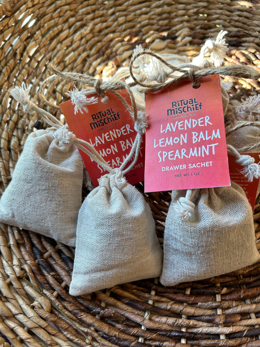 Lavender, Lemon Balm, & Spearmint drawer sachets