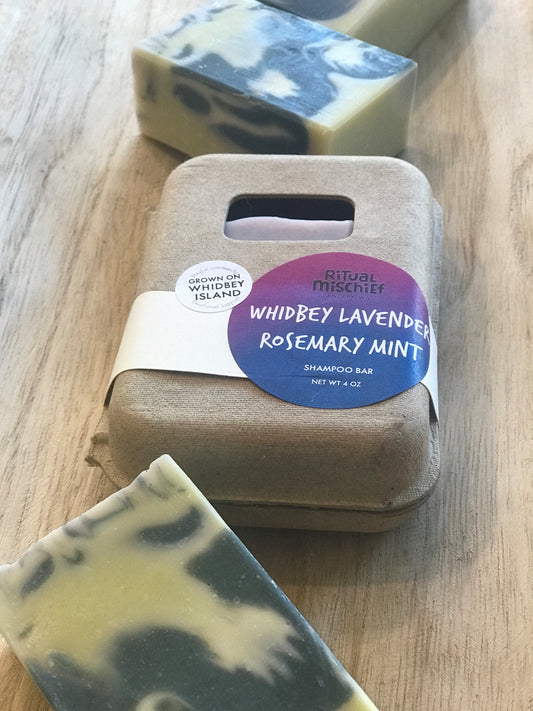 Whidbey Lavender Rosemary Mint shampoo bar