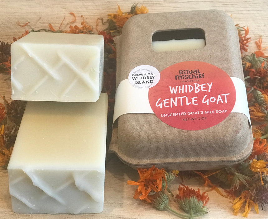 Whidbey Gentle Goat unscented goat's milk soap