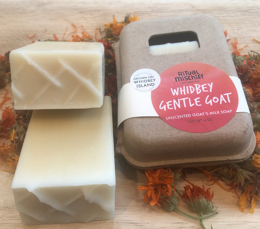 Whidbey Gentle Goat unscented goat's milk soap