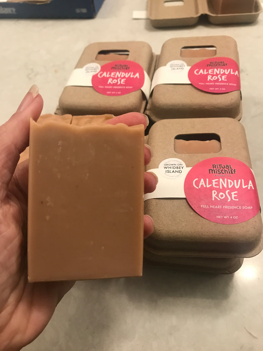 Calendula Rose soap
