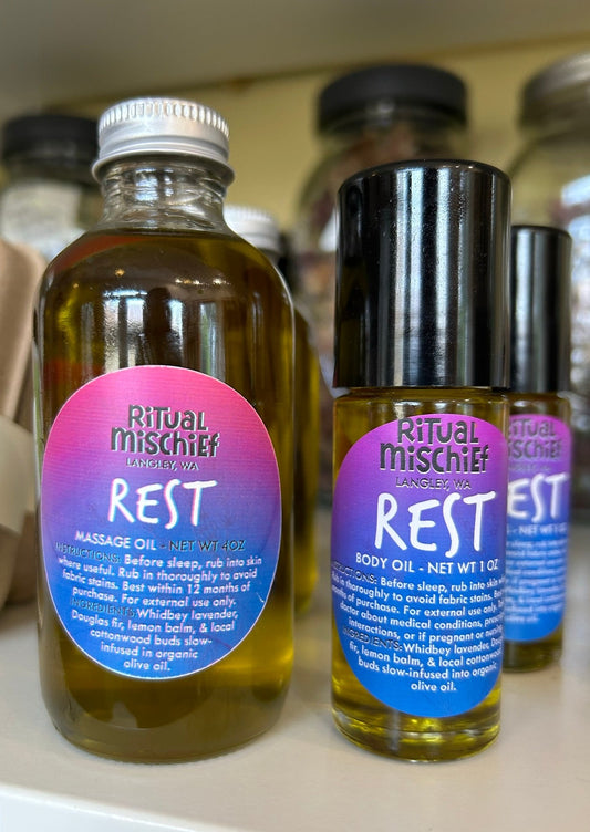 Rest body oil