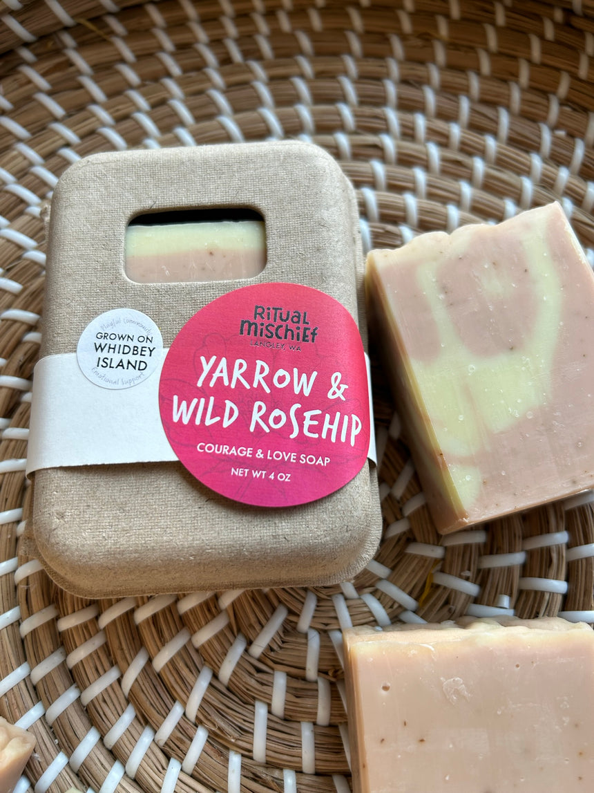 Yarrow & Wild Rosehip soap for courage & love