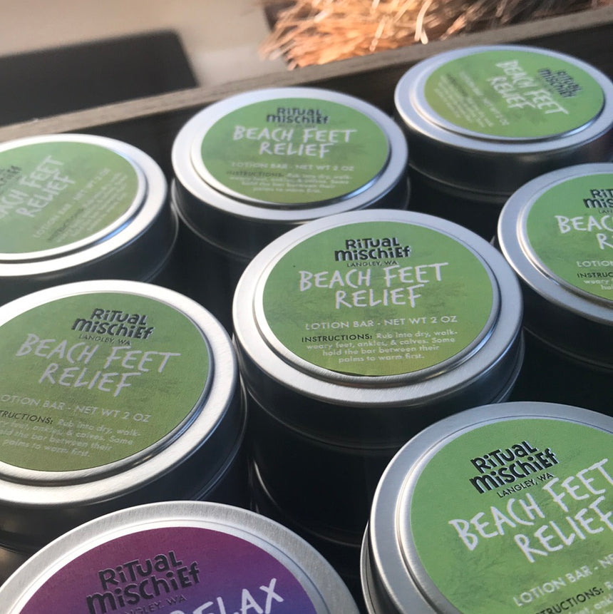 Whidbey Beach Feet Relief lotion bar